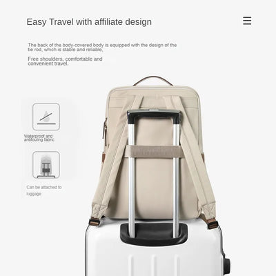 Luxetravel - Zaino di lusso - Adatto al computer portatile - Dimensioni compatte
