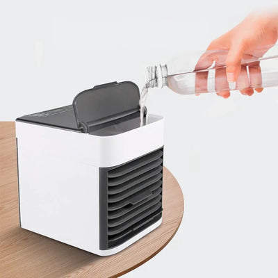 Mini climatiseur portable - Refroidit, humidifie et nettoie - Refroidisseur d'air USB 3 en 1