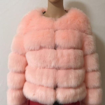 Manteau en fausse fourrure pour femme