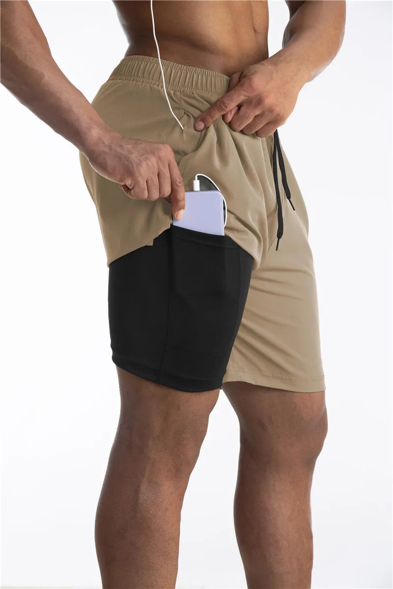 Titan | Pantalones cortos de running con forro y bolsillo para el móvil - Comodidad y funcionalidad