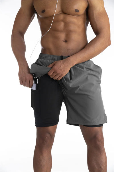 Titan | Pantalones cortos de running con forro y bolsillo para el móvil - Comodidad y funcionalidad