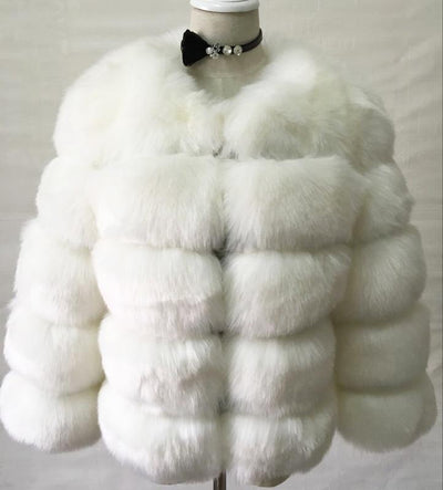 Manteau en fausse fourrure pour femme
