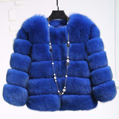 Manteau en fausse fourrure pour femme