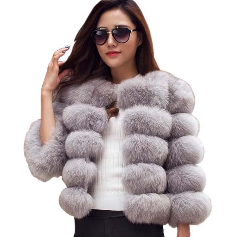 Manteau en fausse fourrure pour femme