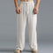 Pantalones de algodón ligeros, transpirables y holgados para hombre.