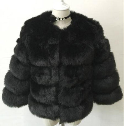 Manteau en fausse fourrure pour femme