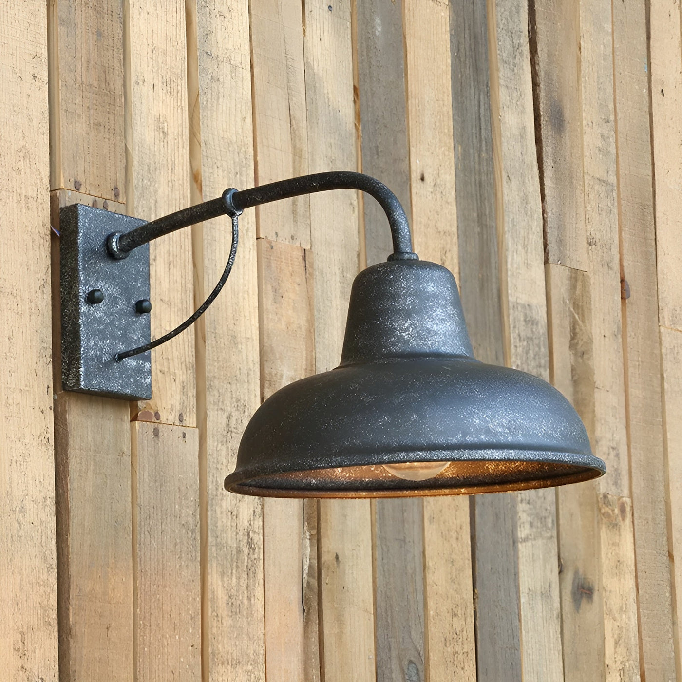 Aplique de pasillo Fer - Lámpara de granero antigua - Lámpara de pared industrial negra