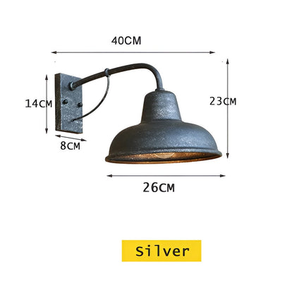 Aplique de pasillo Fer - Lámpara de granero antigua - Lámpara de pared industrial negra