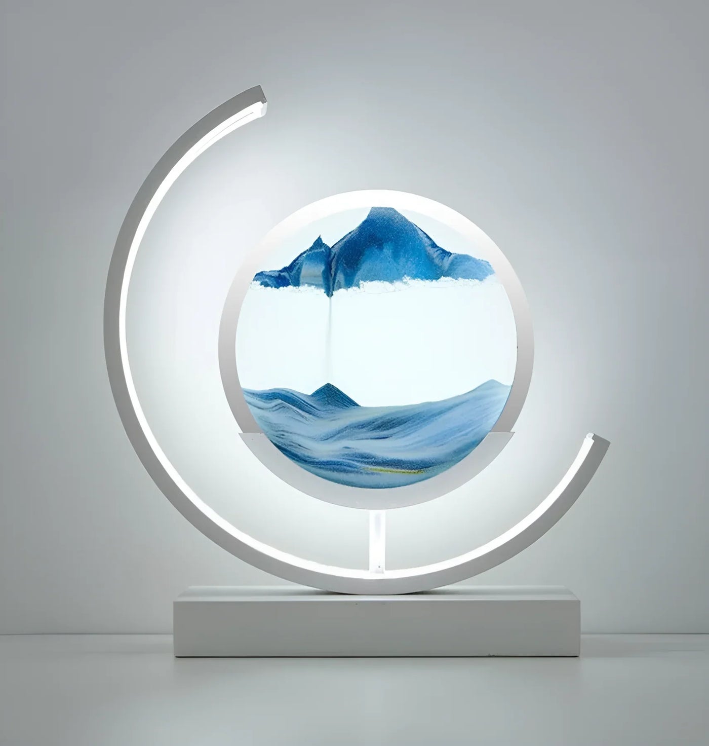 Sandscape - Lámpara LED de arena líquida 3D con luz nocturna de arenas movedizas