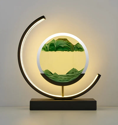 Sandscape - Lámpara LED de arena líquida 3D con luz nocturna de arenas movedizas