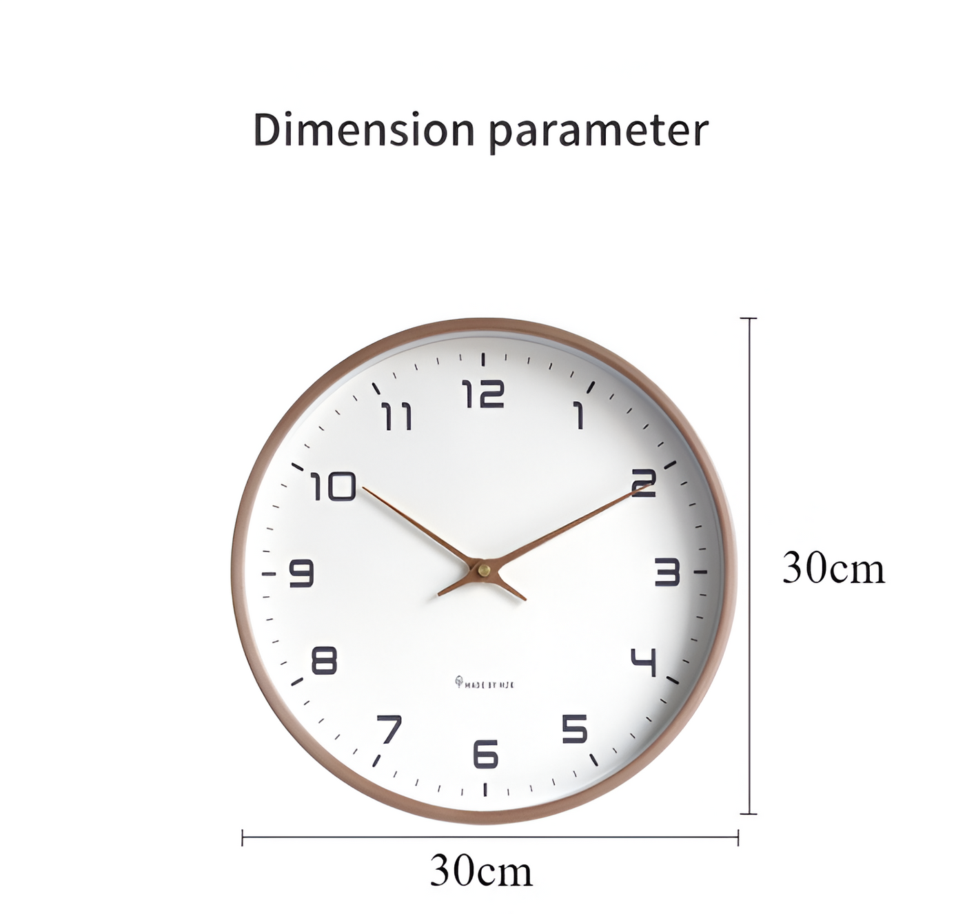EleQuartz-Clock - Reloj de pared redondo - Reloj de pared nórdico de madera