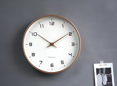 EleQuartz-Clock - Reloj de pared redondo - Reloj de pared nórdico de madera
