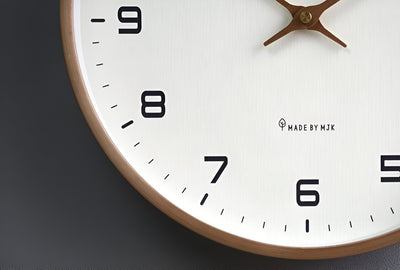EleQuartz-Clock - Reloj de pared redondo - Reloj de pared nórdico de madera