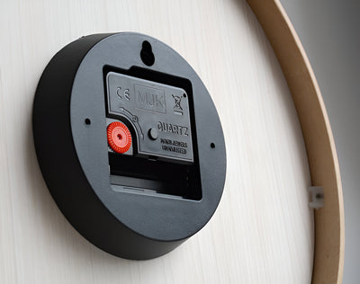 EleQuartz-Clock - Reloj de pared redondo - Reloj de pared nórdico de madera