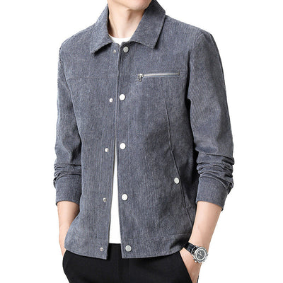 Chaqueta de transición clásica de pana de alta calidad para hombre. 