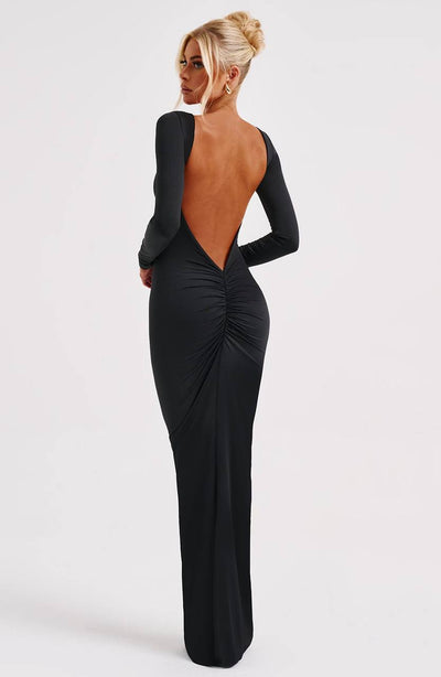 Robe longue avec coupe