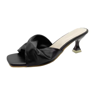 Sandalias de tacón cómodas y elegantes para mujer.