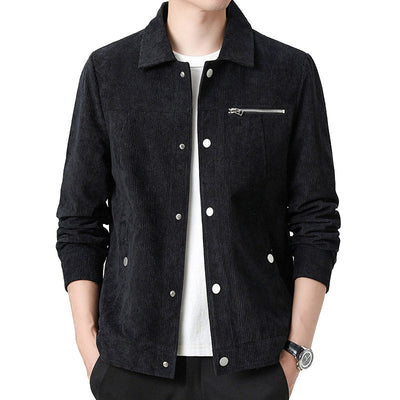 Chaqueta de transición clásica de pana de alta calidad para hombre. 