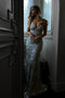 Vestido de noche con apliques de lentejuelas | Elegancia y glamour | Corte entallado