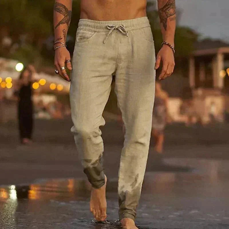 PANTALONES CASUALES DE LINO LUCIAN 