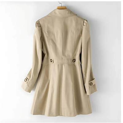 Trench da donna con bottoni - Giacca da stagione intermedia con colletto