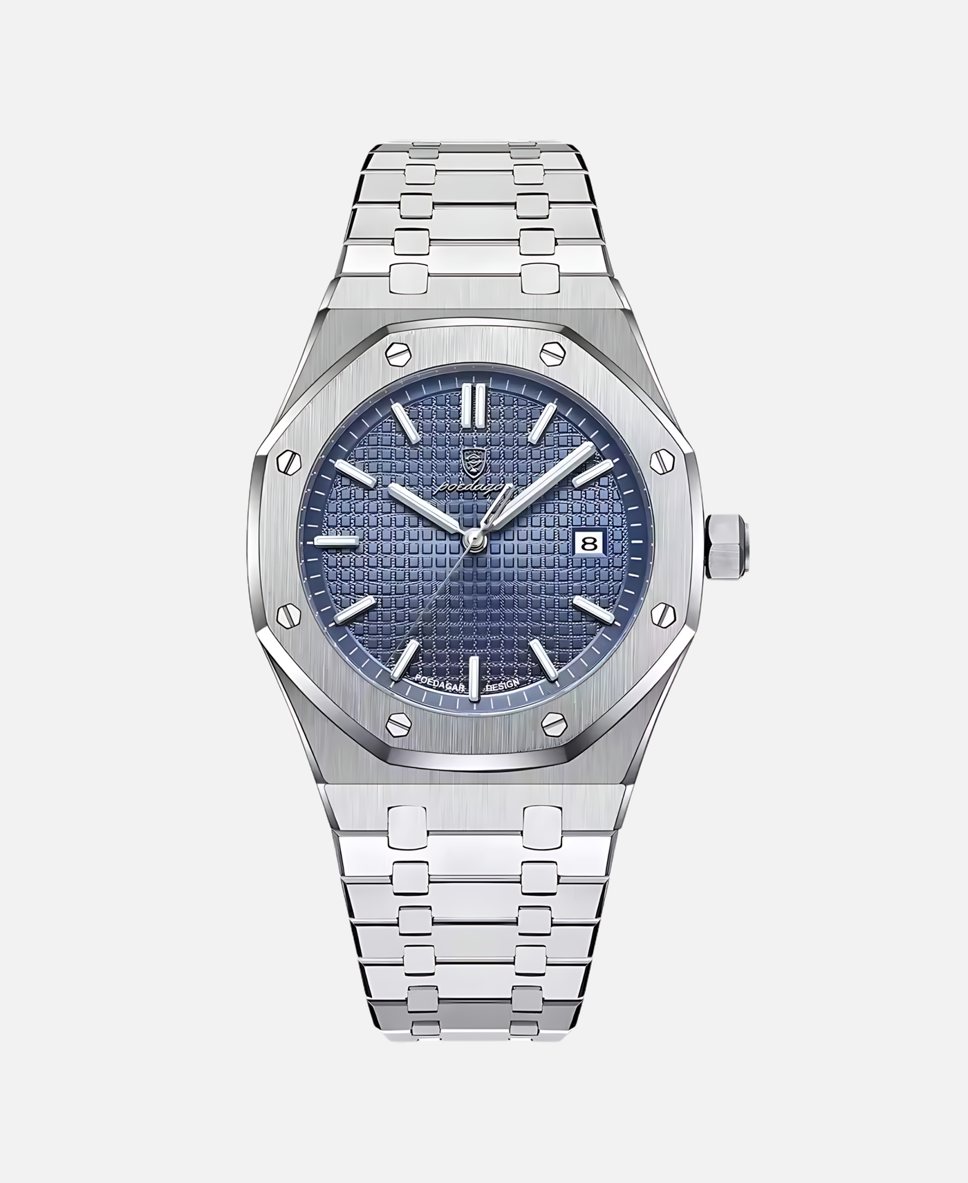 Elegante orologio da polso da uomo da 41 mm con cassa in acciaio inossidabile