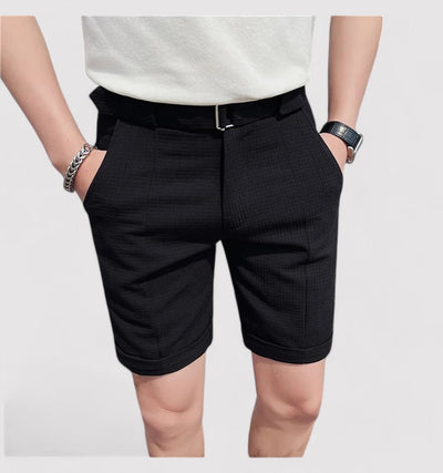 Pantaloncini da uomo a quadri con cintura regolabile