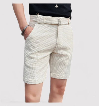 Pantaloncini da uomo a quadri con cintura regolabile
