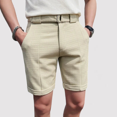 Pantaloncini da uomo a quadri con cintura regolabile