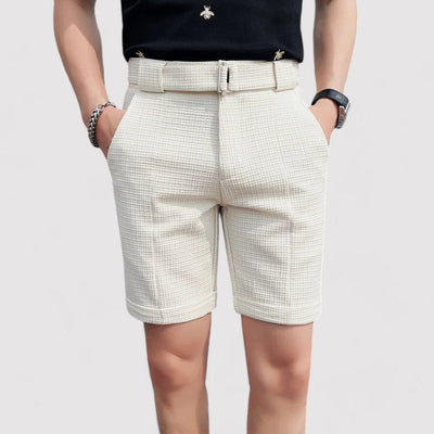 Pantaloncini da uomo a quadri con cintura regolabile