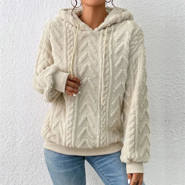 Comoda felpa autunnale con cappuccio