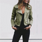 Giacca biker da donna in pelle scamosciata