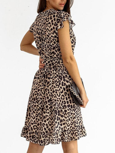 Superbe mini-robe léopard