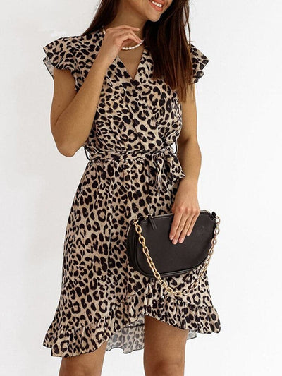 Superbe mini-robe léopard