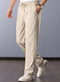 Pantalon classique en lin coupe droite pour homme, style été élégant