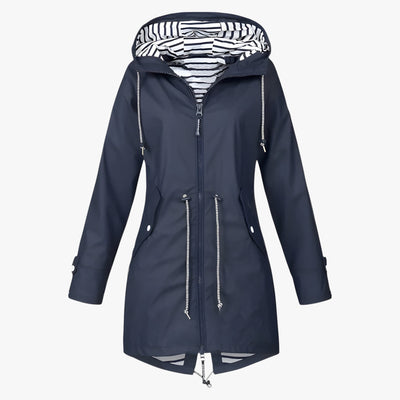 Beatrice | Parka impermeabile - Vestibilità regolabile con cappuccio foderato a righe