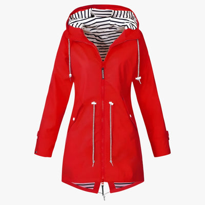 Beatrice | Parka impermeabile - Vestibilità regolabile con cappuccio foderato a righe
