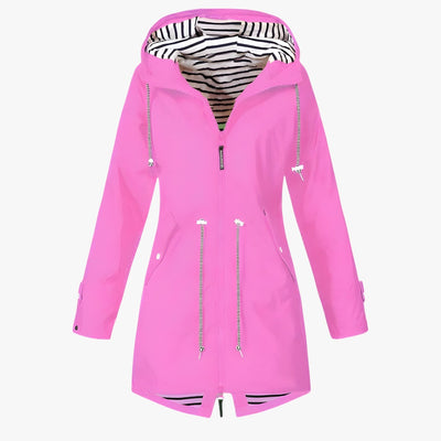 Beatrice | Parka impermeabile - Vestibilità regolabile con cappuccio foderato a righe