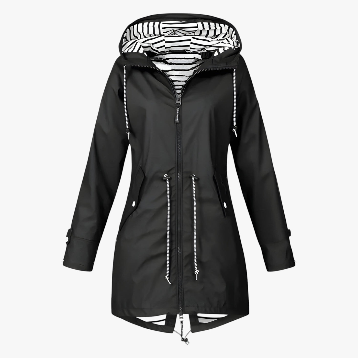 Beatrice | Parka impermeabile - Vestibilità regolabile con cappuccio foderato a righe