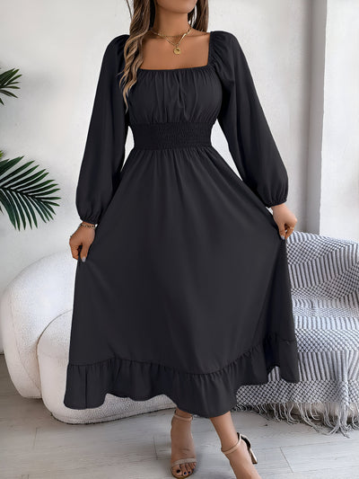 Robe de mariée taille haute à volants pour femme - Idéale pour le printemps/été