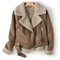 Giacca in pelle con fodera in sherpa - Macie