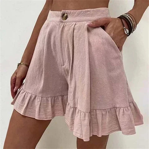 Noor - Pantaloncini eleganti a pieghe