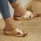 Sandalias de mujer con tiras y suela rígida