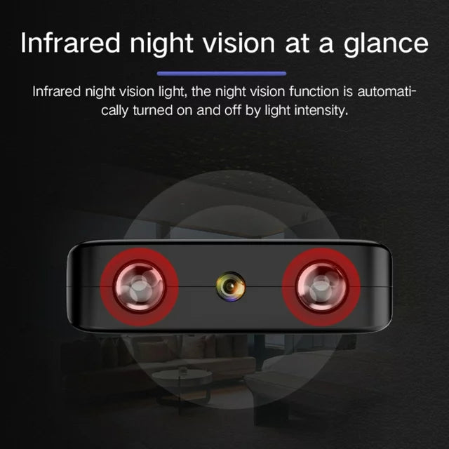 Microcamera HD con WiFi e audio - Telecamera di sicurezza compatta con visione notturna