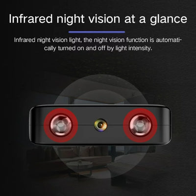 Microcamera HD con WiFi e audio - Telecamera di sicurezza compatta con visione notturna