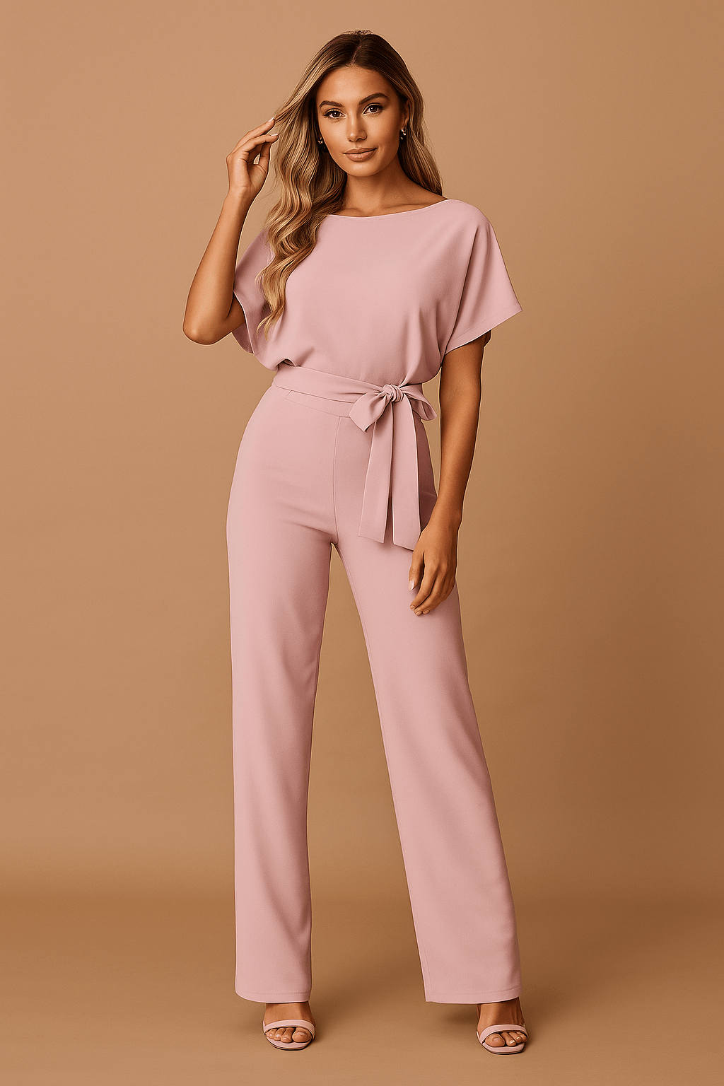 Mira - Elegante mono de mujer con cinturón anudado