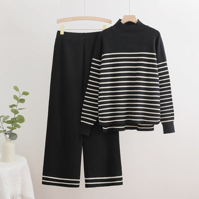 Conjunto de cuello alto y pantalones anchos estampados | Perfecto para la moda