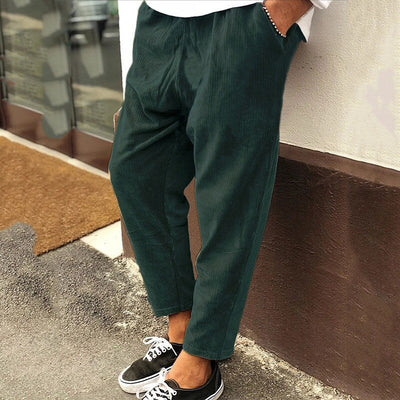 Pantalones casuales de canalé para hombre - Oeste