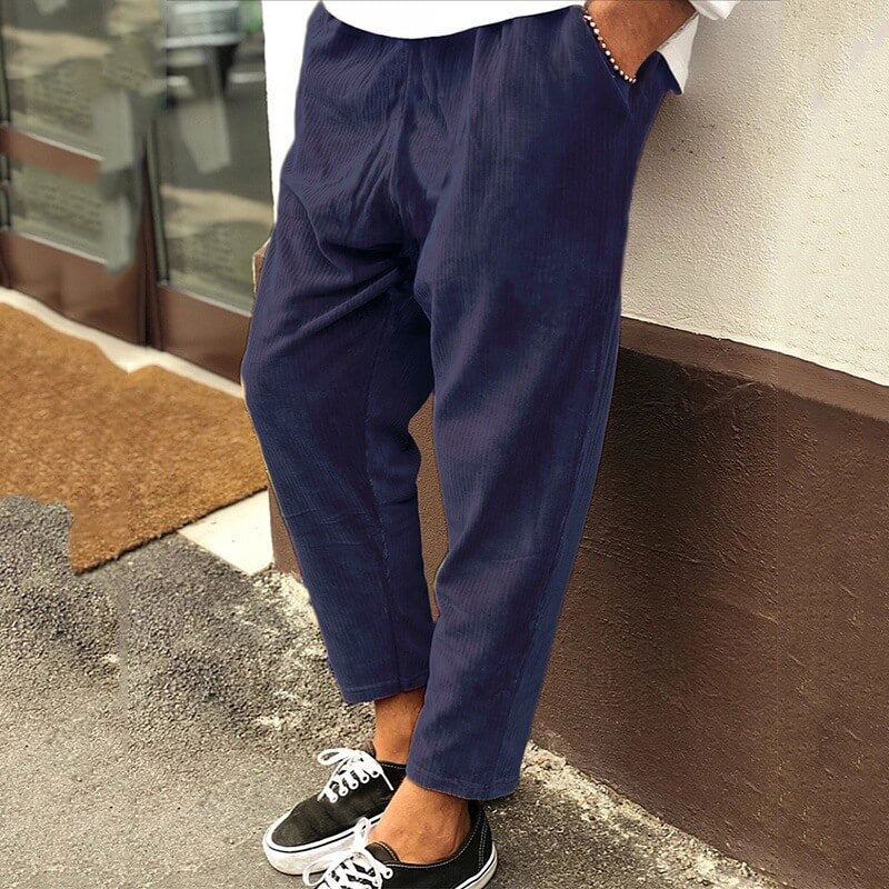 Pantalones casuales de canalé para hombre - Oeste
