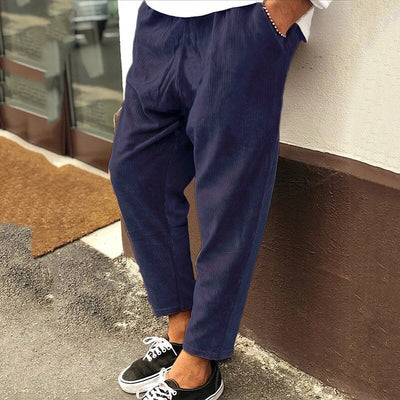 Pantalones casuales de canalé para hombre - Oeste